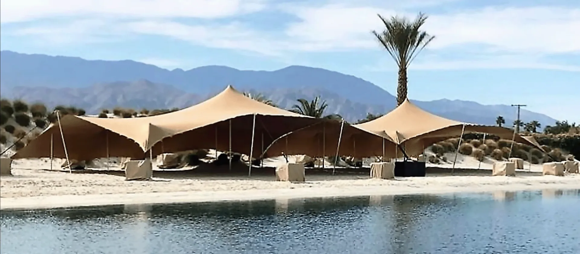 Stretch tent at event