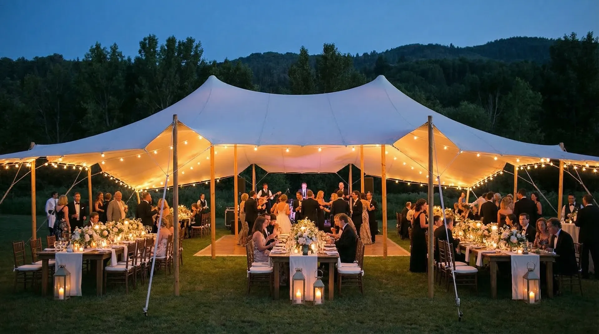 Garden Wedding at Dusk